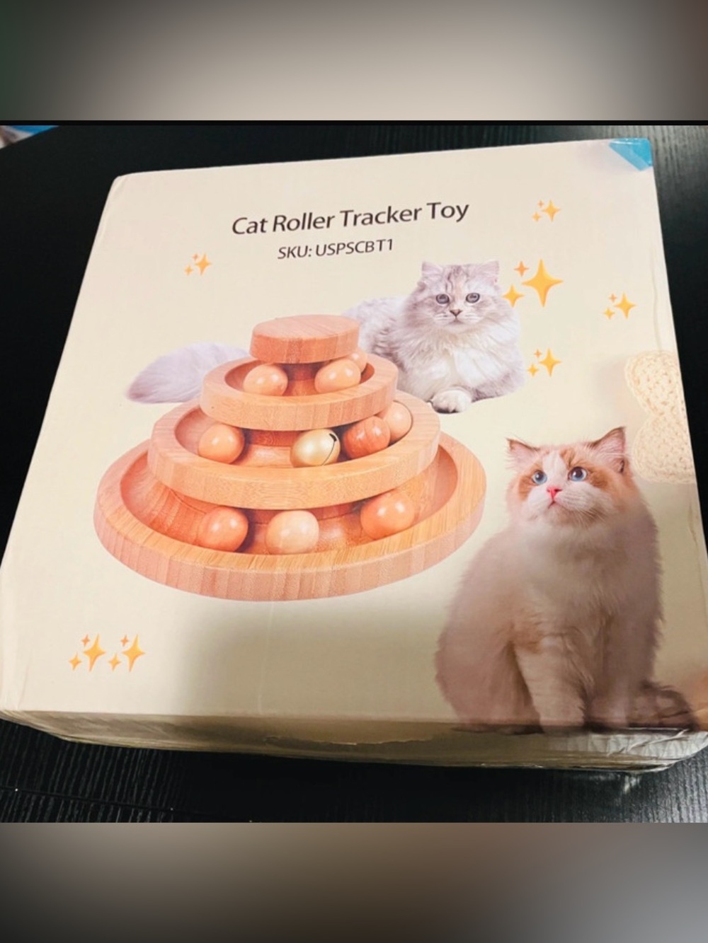 Bamboo Cat Roller Tracker Toy